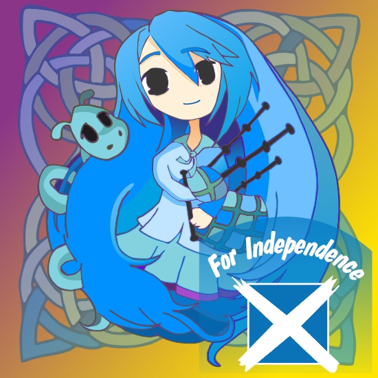 Cartoon Girl (chibi) for  Independence drawing created on Corel Draw